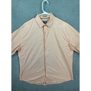 Express 1MX Shirt Mens XL Peach Pink Fitted Button Up Dress Shirt Preppy